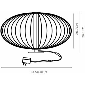 Lucide LED-Tischleuchte Carbony schwarz