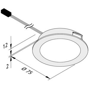 Hera LED-Möbeleinbauleuchte Dynamic FAR 68 stahl 3W CCT