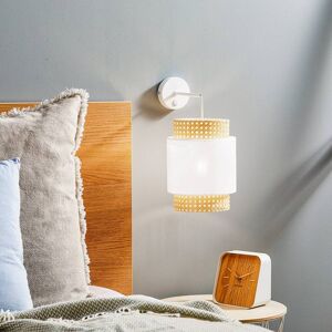 TK Lighting Wandleuchte Boho, weiß/Rattan