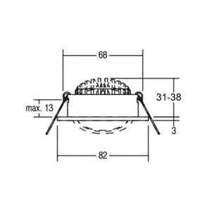 Deko-Light LED-Deckeneinbaustrahler Dione 3.000 K weiß