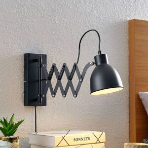 ELC Timbra Wandlampe mit Scherenarm, schwarz