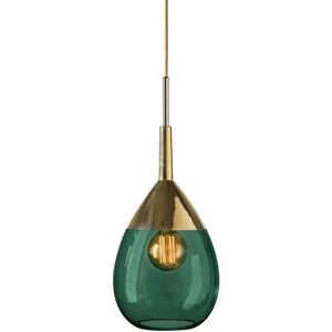 EBB & FLOW Lute Hängelampe ivy green/gold Ø 22 cm