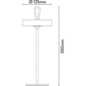 Näve LED-Akku-Tischleuchte Ella, magnetisch, weiß