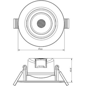 Deko-Light LED-Deckeneinbauleuchte SMD 68 230V weiß, 3.000 K