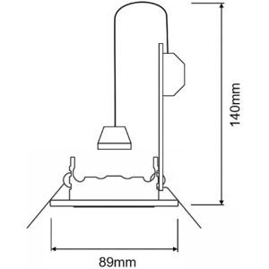 Deko-Light Deckeneinbauring GU10 ohne Leuchtmittel, aluminium