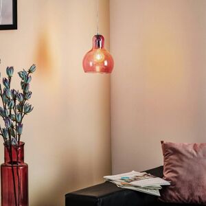 TK Lighting Hängeleuchte Mango, pink-transparent/silber