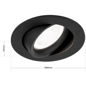 Orion Einbauspot Choice, Aluminium, schwenkbar, schwarz