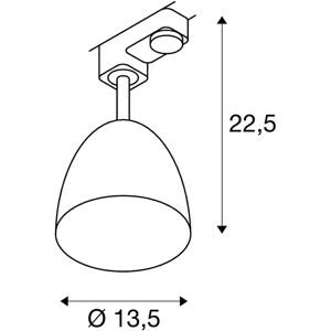 SLV Spot Para Cone 14 für 3-Phasen-Schiene, schwarz