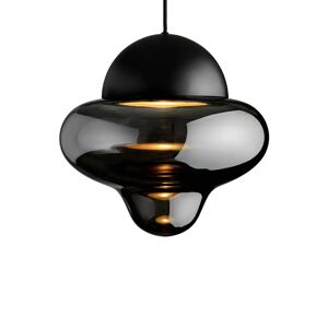 DESIGN BY US LED-Hängeleuchte Nutty XL, rauchgrau / schwarz, Ø 30 cm