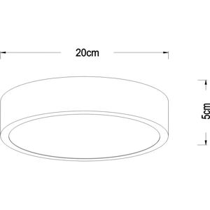 Lucide LED-Deckenleuchte Unar, schwarz, Ø 20 cm