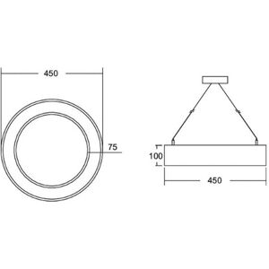 BRUMBERG Biro Circle Ring10 Ø 45 cm up/down DALI weiß 3000 K