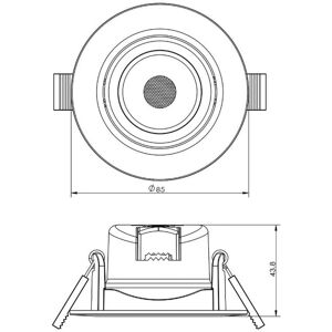 Deko-Light LED-Deckeneinbauleuchte SMD 68 230V weiß 4.000 K