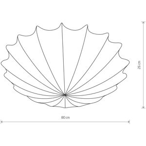 Euluna Deckenleuchte Form aus Textil, Ø 80 cm