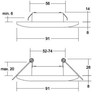 BRUMBERG Adapt LED-Einbaudownlight weiß