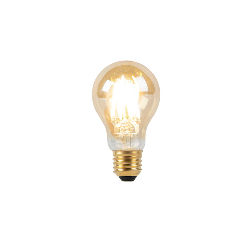 LUEDD LED-Lampe E27 A60 8W 2000-2600K, schwach bis warmes Goldleitungsfilament