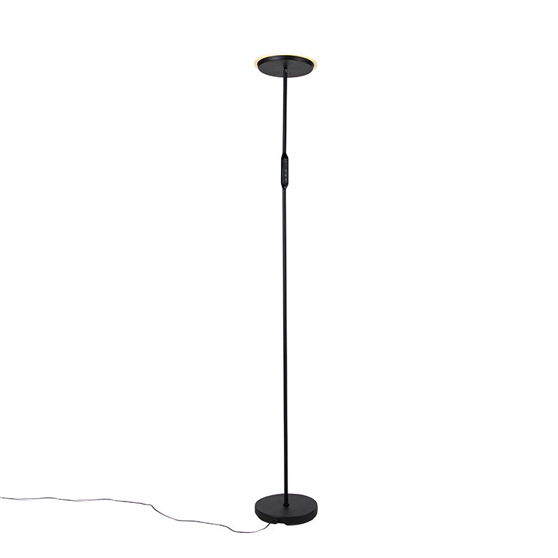 QAZQA Moderne Stehlampe schwarz inkl. LED und Dimmer - Bumu