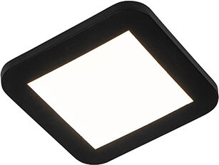 QAZQA Deckenleuchte schwarz inkl. LED 3-stufig dimmbar IP44 - Steve