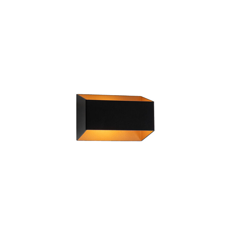 QAZQA Design Wandleuchte schwarz mit Gold - Alone S.
