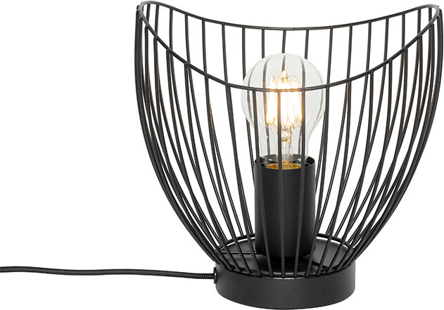 QAZQA Moderne Tischlampe schwarz 20 cm - Pua