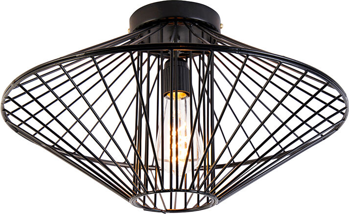 QAZQA Design plafondlamp zwart - Zahra