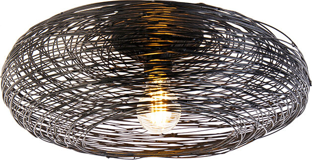 QAZQA Design plafondlamp zwart ovaal - Sarella