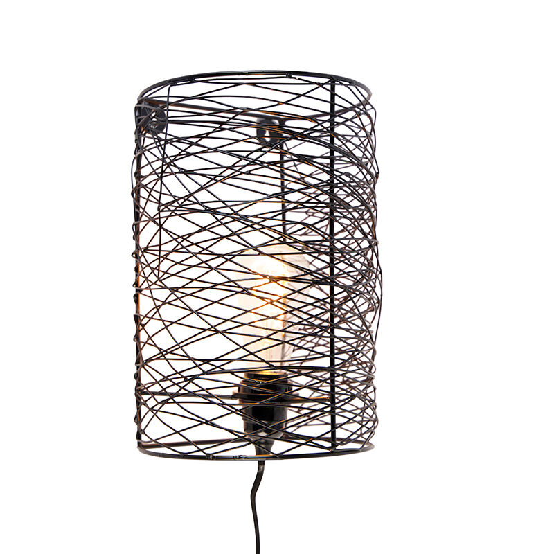 QAZQA Design wandlamp zwart - Sarella