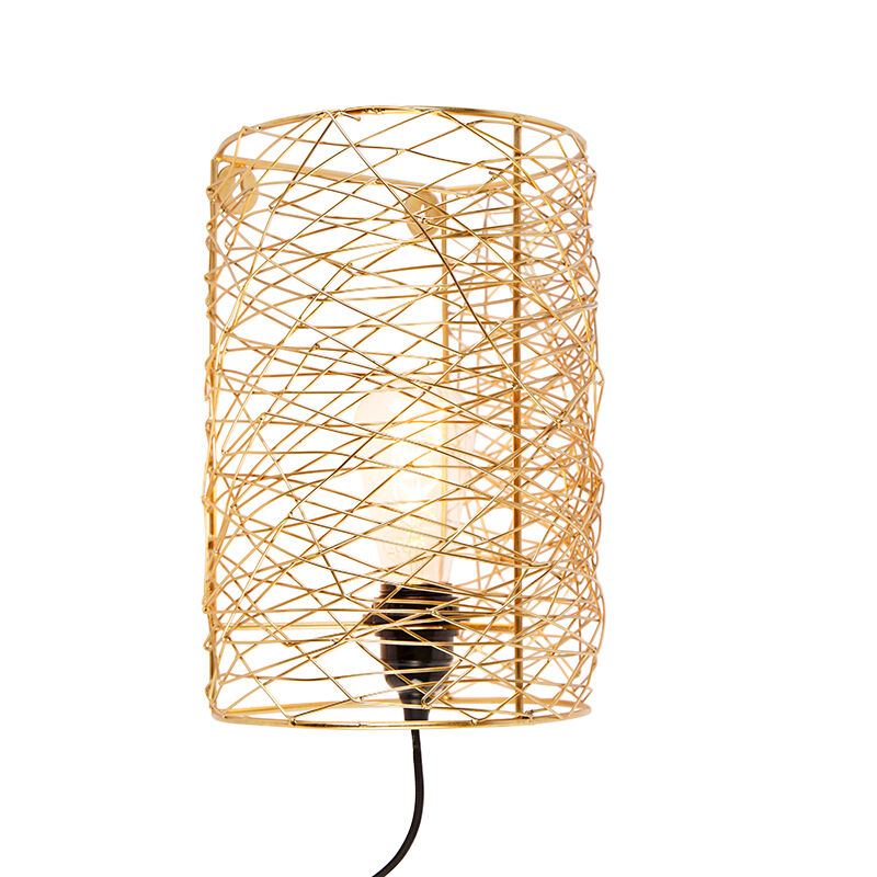 QAZQA Design wandlamp goud - Sarella
