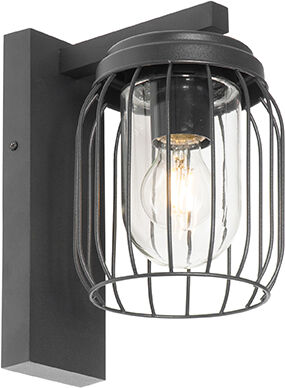 QAZQA Moderne buiten wandlamp zwart IP44 - Luc