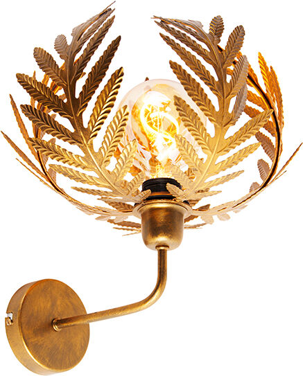 QAZQA Vintage wandlamp goud - Botanica Up