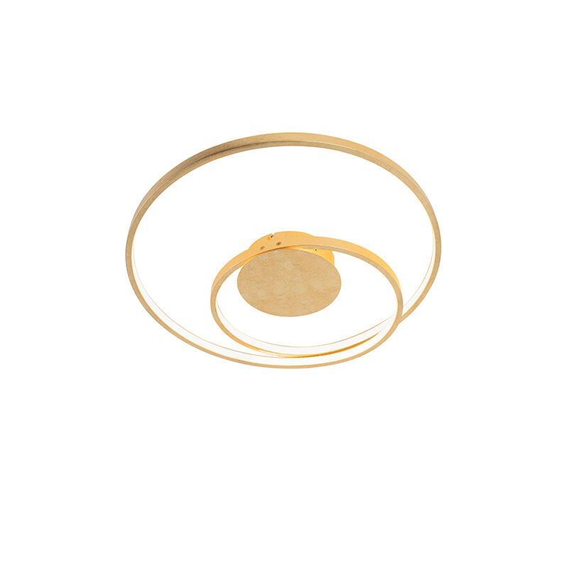 QAZQA Art Deco Deckenleuchte gold dimmbar inkl. LED - Rowan