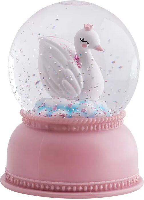 A Little Lovely Company Schneekugel SWAN mit Licht in rosa