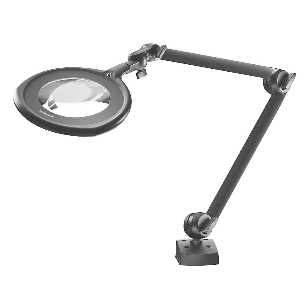 Waldmann LED-Lupenleuchte TEVISIO ESD-Ausführung, LED 16W Gestänge 400 / 384 mm, schwarz