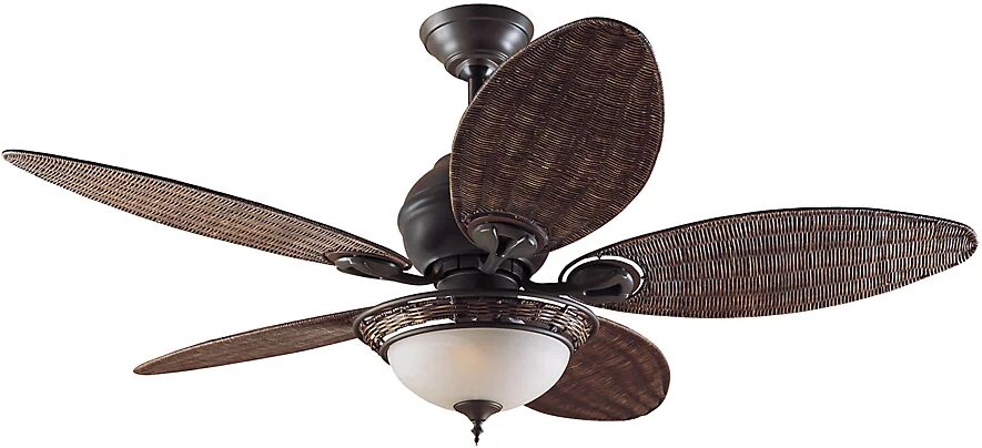 Deckenventilator CARIBBEAN BREEZE Rotorblatt-Ø 1320 mm Weidengeflecht dunkel / Bronze verwittert