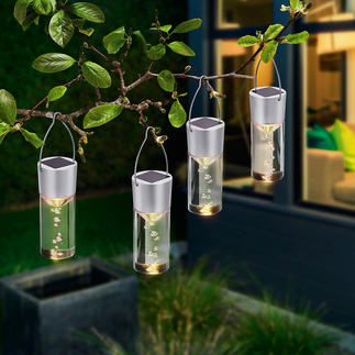 Esotec Aussenleuchten LED-Solar-Hängeleuchten Smart Sticks, 4er Set