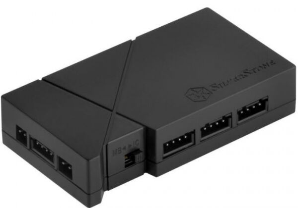 Silverstone ssT-LSB01 - RGB-LED-Hub + 2x LED-Streifen - schwarz