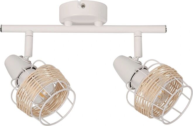 ACA DECOR Stropní přisazené svítidlo ZORBAS max. 2x 40W/E14/230V/IP20, světlé dřevo