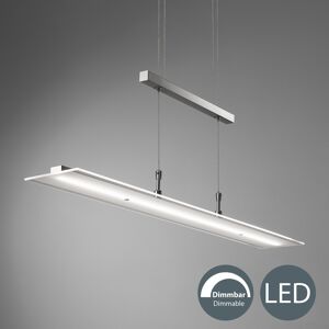 LED Pendelleuchte B.K.LICHT Lampen Gr. Höhe: 175 cm, silberfarben LED Hängeleuchten und Pendelleuchten Hängeleuchte, LED, dimmbar, inkl. 20W 1600lm 3000K, höhenverstellbar