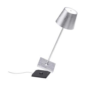 Zafferano Poldina Pro Silver Leaf LED Wiederaufladbare und dimmbare Tischleuchte