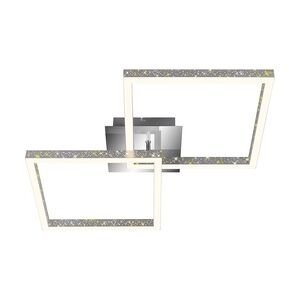 Briloner LED Deckenleuchte Frame 52 cm, alu, drehbar, Glitzereffekt