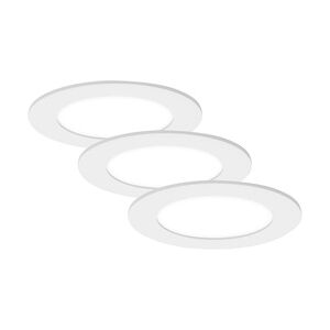 Di-Ka LED Einbauleuchte Flat-In 3er Set weiß Ø 12 cm 7W, neutralweiß