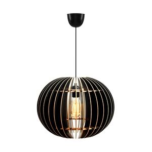 WellHome Pendel-Deckenleuchte Rund 70 cm in Schwarz Farbe Sphere Design