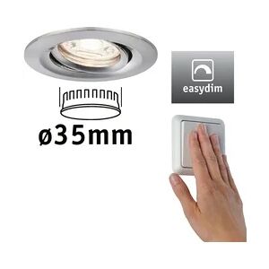 Paulmann LED Einbauleuchte Easy Dim Nova Mini Plus Coin Einzelleuchte schwenkb rnd 66mm 15° 4,2W 300lm 230V dimmb 2700K Eisen gebürstet 92972