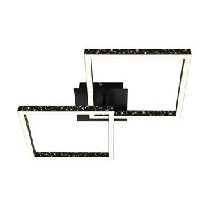 Briloner LED Deckenleuchte Frame 52 cm, schwarz, drehbar, Glitzereffekt