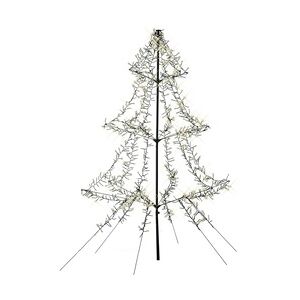 LED Lichterweihnachtsbaum, Metall, 200 cm, 1200 funkelnde LEDs, 8-Stunden-Timer, warmweiß