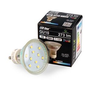 LED line GU10 3W LED Leuchtmittel Neutralweiß 4000K 273 lm Spot Strahler Einbauleuchte Energiesparlampe