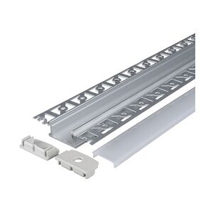 2m LED Aluminium Profil Unterputz Leiste Rigips Trockenbau Gewebe für LED-Streifen