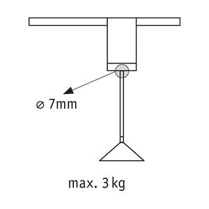 Paulmann URail Universal Pendel-Adapter chrom matt 6,2 x 10,6 cm 100 W