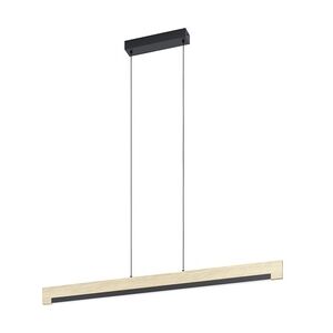 Eglo LED Pendelleuchte Camacho schwarz-braun 110 x 6 cm warmweiß,dimmbar