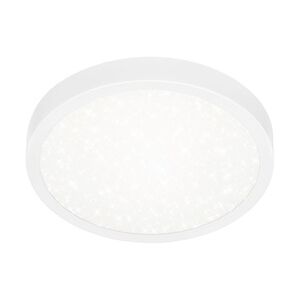Briloner LED Deckenleuchte Runa Ø 28 cm, weißer Metallrahmen, Sternencover