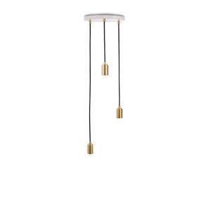 Tala - Brass Triple Pendelleuchte, weiß / Messing